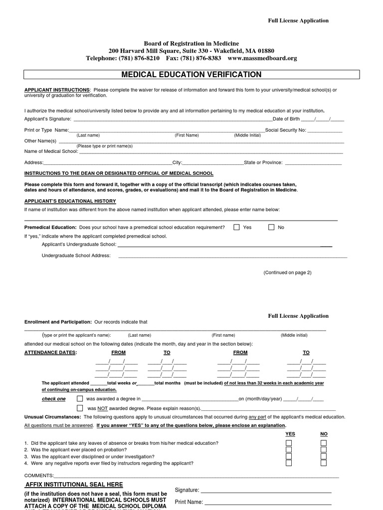 Medical Education Verification | PDF | Medical School | Medical Education