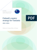 Finland's Country Strategy For Tanzania: 3.5.2021 Department For Africa and The Middle East
