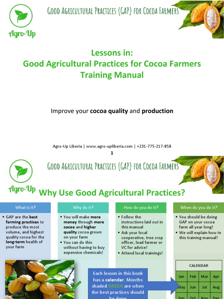 Lessons In Good Agricultural Practices For Cocoa Farmers Training