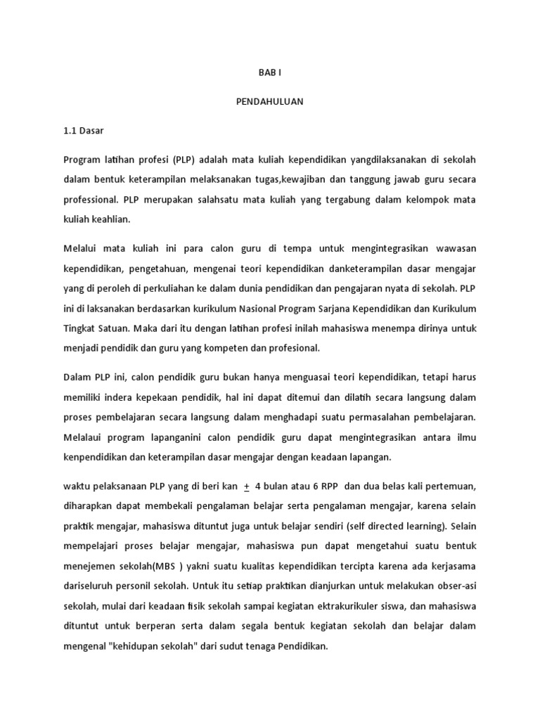 Contoh PLP | PDF