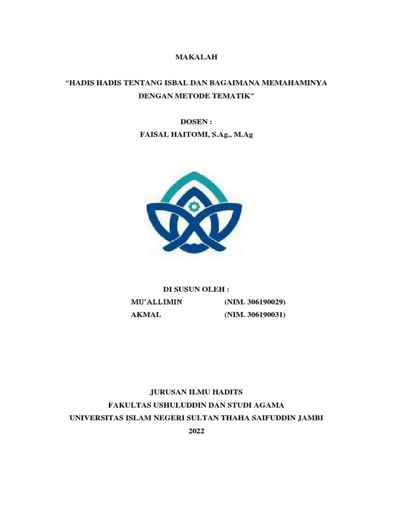 Hadis Isbal: Pemahaman dan Metode | PDF