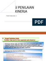 Pertemuan 7 Fungsi Penilaian Kinerja