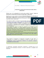 Sobre El Abordaje de Situaciones de Vulneración de Derechos de Niñas, Niños y Adolescentes