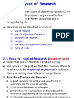 Goal of Research, Specific Objectives of Research, Approaches of Research, Designs, The Type of Data Used in Research, and Fields of Study
