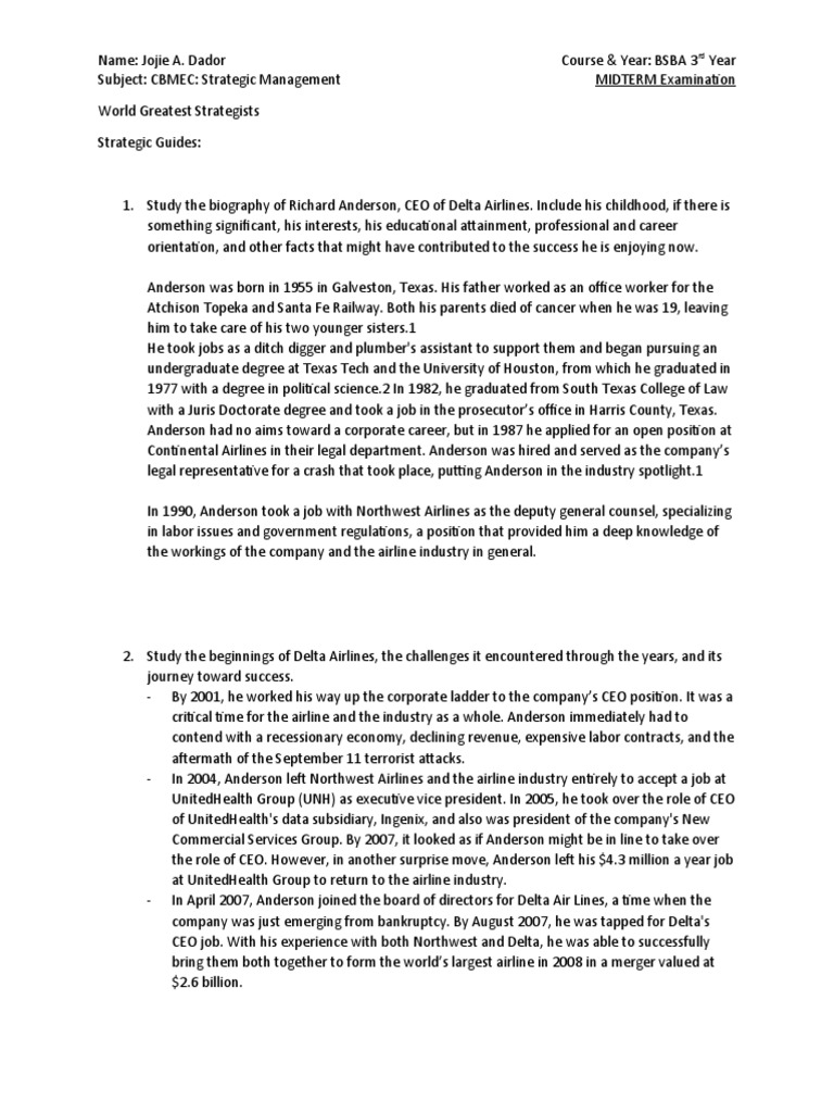 World Greatest Strategists Richard Anderson PDF Business Economies