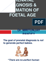 Prenatal Diagnosis Estimation of Foetal Age 1