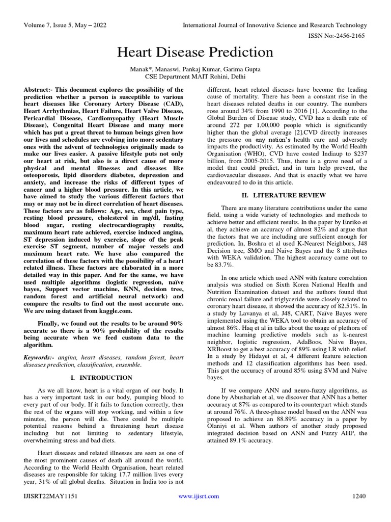 Heart Disease Prediction | PDF | Cardiovascular Diseases | Heart