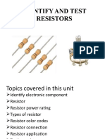 Identify and Test Resistors