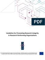Guideline For Promoting Research Integrity in Research Performing Organisations
