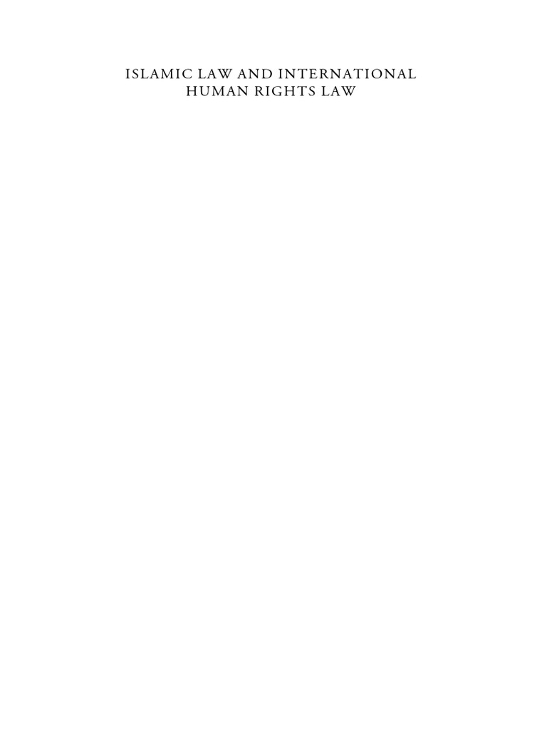 Islamic Law and International Human Rights Law (PDFDrive) | PDF ...