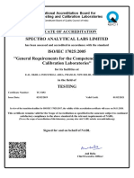 SPECTRO NABL Certificate TC-5492