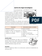 Los Desastres de Tipo Tecnológicos