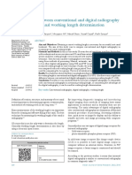 A Comparison Between Conventional and Digital Radiography in Root Canal Working Length Determination