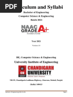 Curriculum and Syllabi: University Institute of Engineering