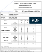 Board of Secondary Education, Assam: Bamunimaidam, Guwahati-781021 HSLC/AHM Examination, 2022 - Result