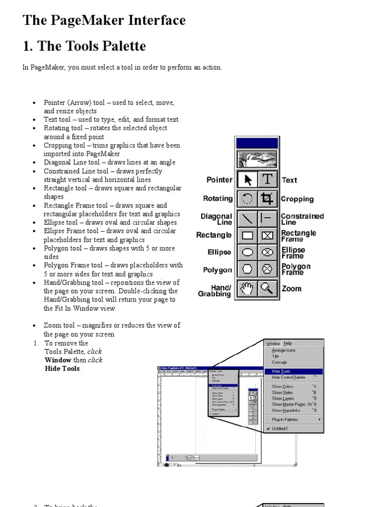 How to Use Adobe Pagemaker 7 | Button (Computing) | Cursor (User Interface)