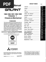 Chassis & Mechanical Service Manual 89-93 Galant