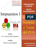 Tasas de Impuestos Cuadro Sinoptico