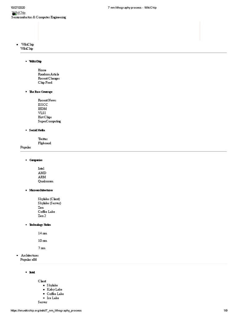 7nm Lithography Process Overview | PDF | Semiconductor Device ...