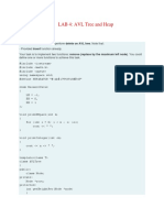 LAB 4: AVL Tree and Heap EX5:: Delete On AVL Tree Insert Remove (Replace by The Maximum Left Node)