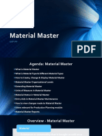 Material Master: Sap PP