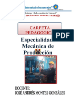 Educación para el trabajo: Mecánica de producción