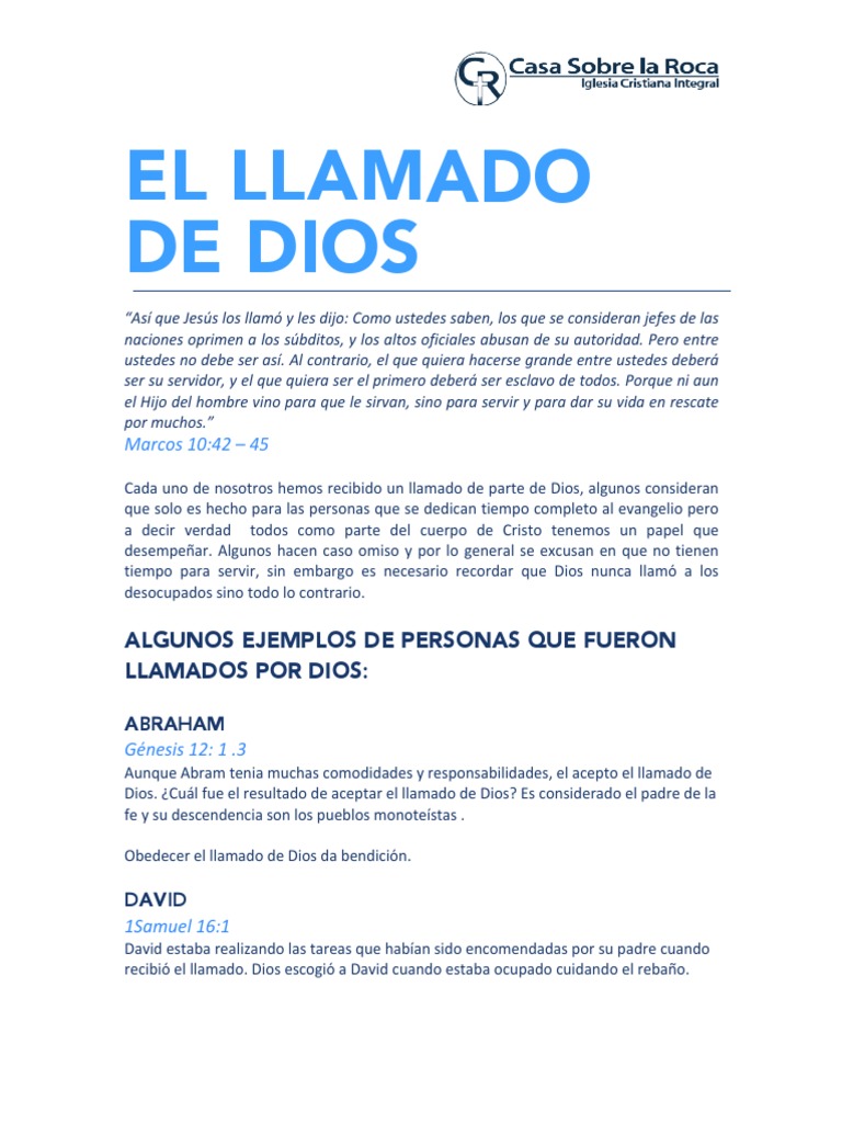 Guía 3 - El Llamado de Dios | PDF | Jesús | Abrahán