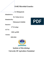 MB 402 Microbial Genetics