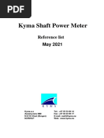 Referencelist Kyma Shaft Power Meter