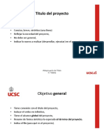 Titulo - Objetivo General - Objetivos Especificos - Cronograma de Actividades