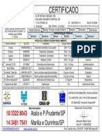 Certificado de controle de pragas e higienização