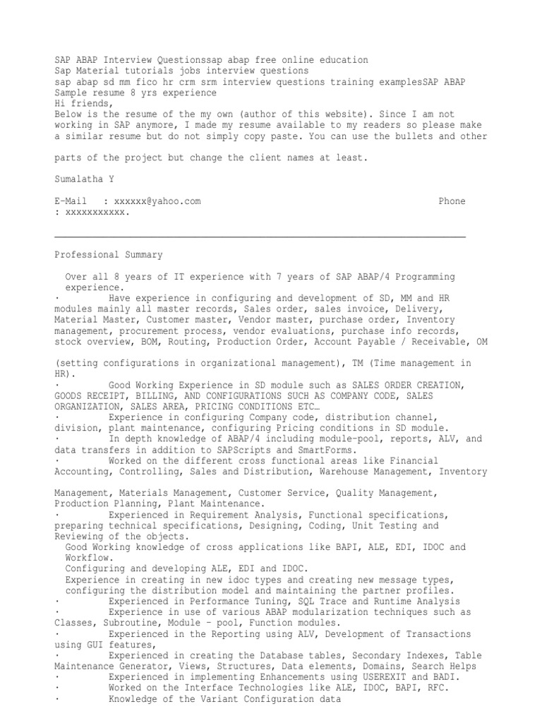 SAP ABAP Interview Questions | PDF