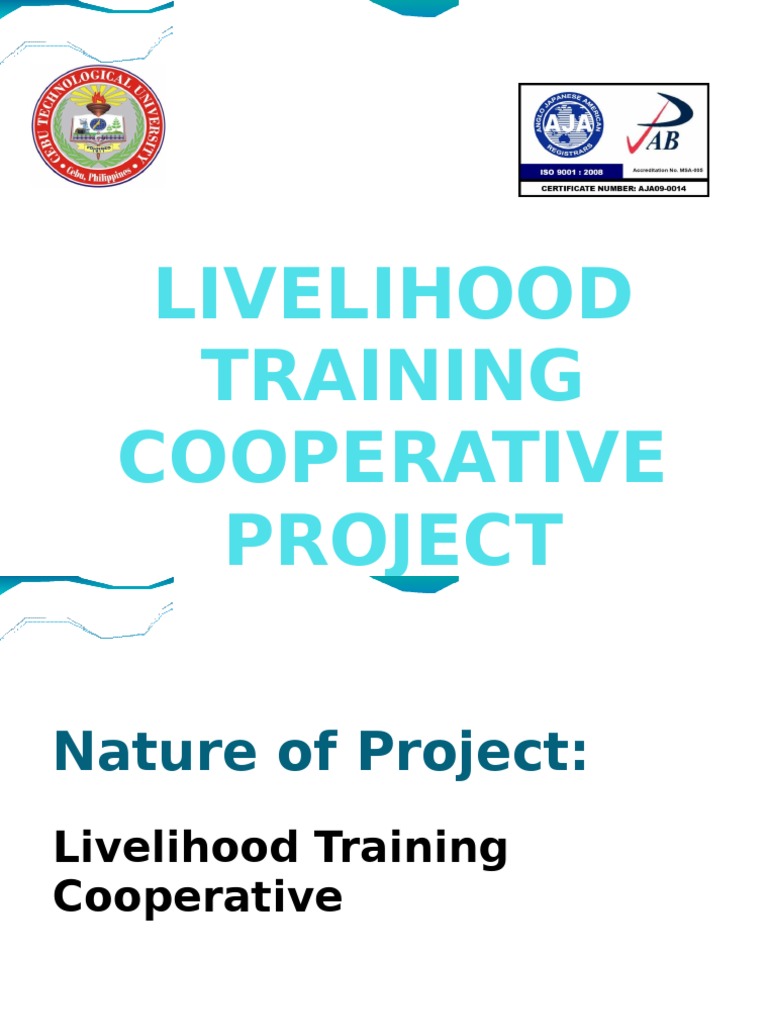 Livelihood Training Cooperative Project | PDF | Cakes | Carpentry