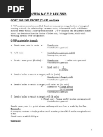 Marginal Costing & C.V.P Analysis