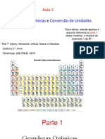 Aula 2 de Química - Grandezas Químicas e Conversão de Unidades de Medidas (Segundos Anos)