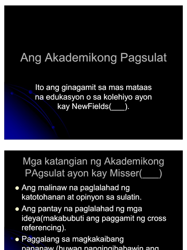 Ang Akademikong Pagsulat