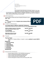 Fozi Bashir's Medical Laboratory Resume