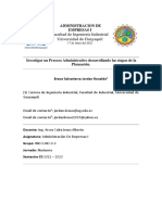 Proceso Administrativo Desarrollando Las Etapas de La Planeación.