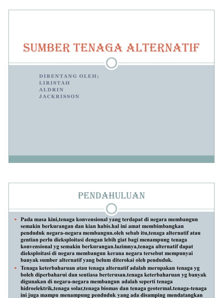 Sumber Tenaga Di Malaysia