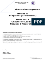 Organization and Management - Chapter5