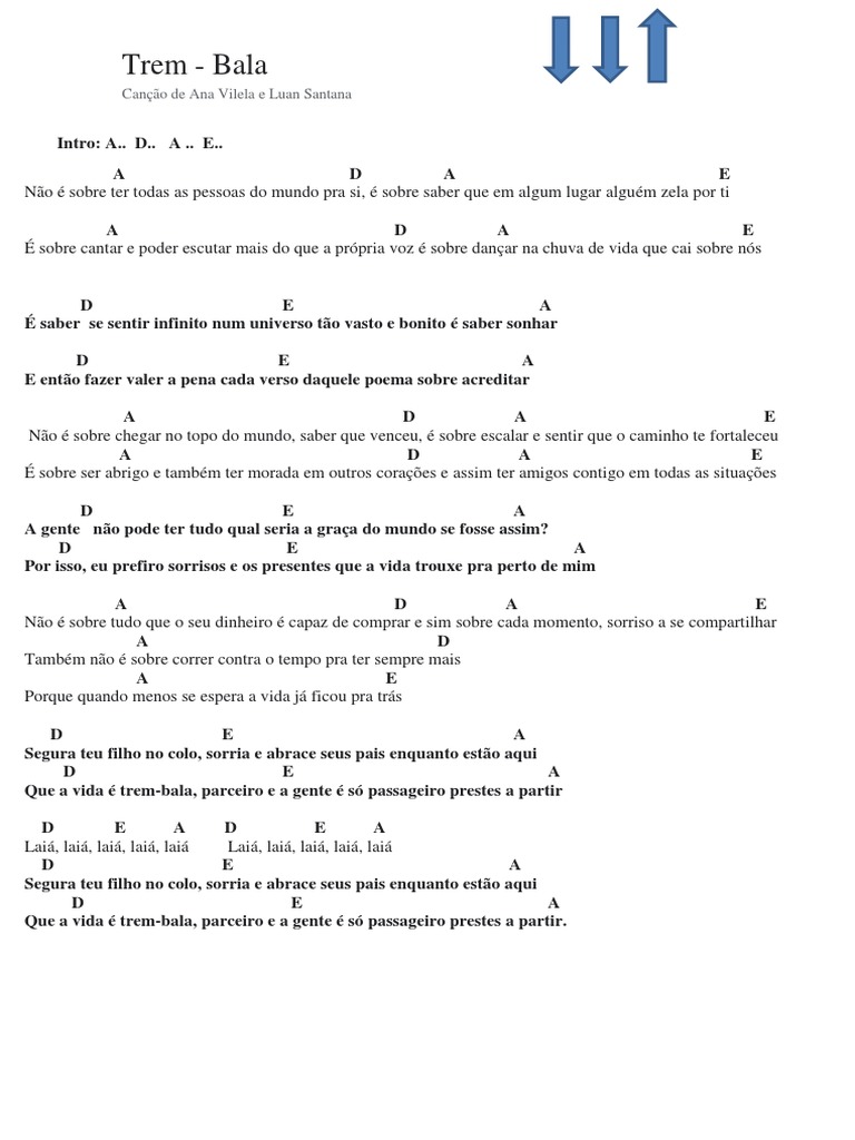 Análise da letra da música "Trem-Bala | PDF