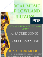 Vocal Music of Lowland: Luzon