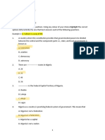 INSTRUCTION: Answer All Questions. Using Any Colour of Your Choice Highlight The Correct