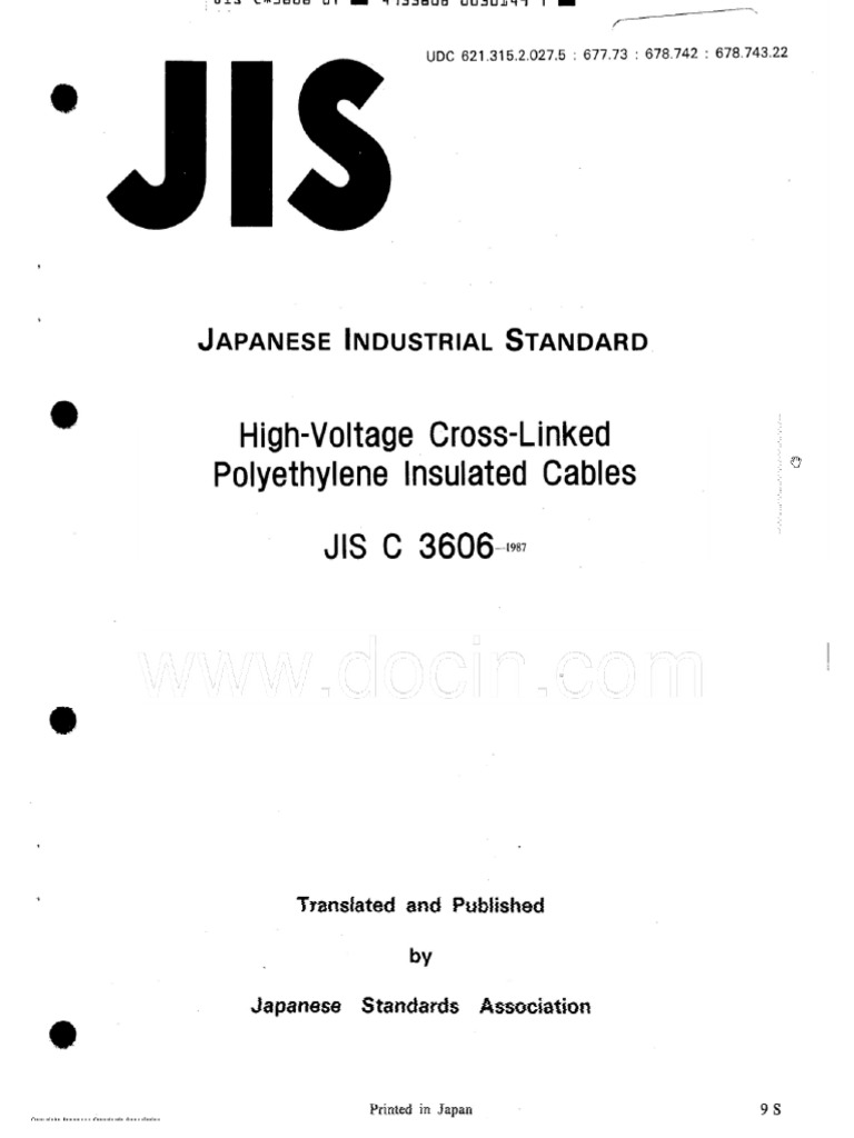 Jis C 3606 1987 Eng | PDF