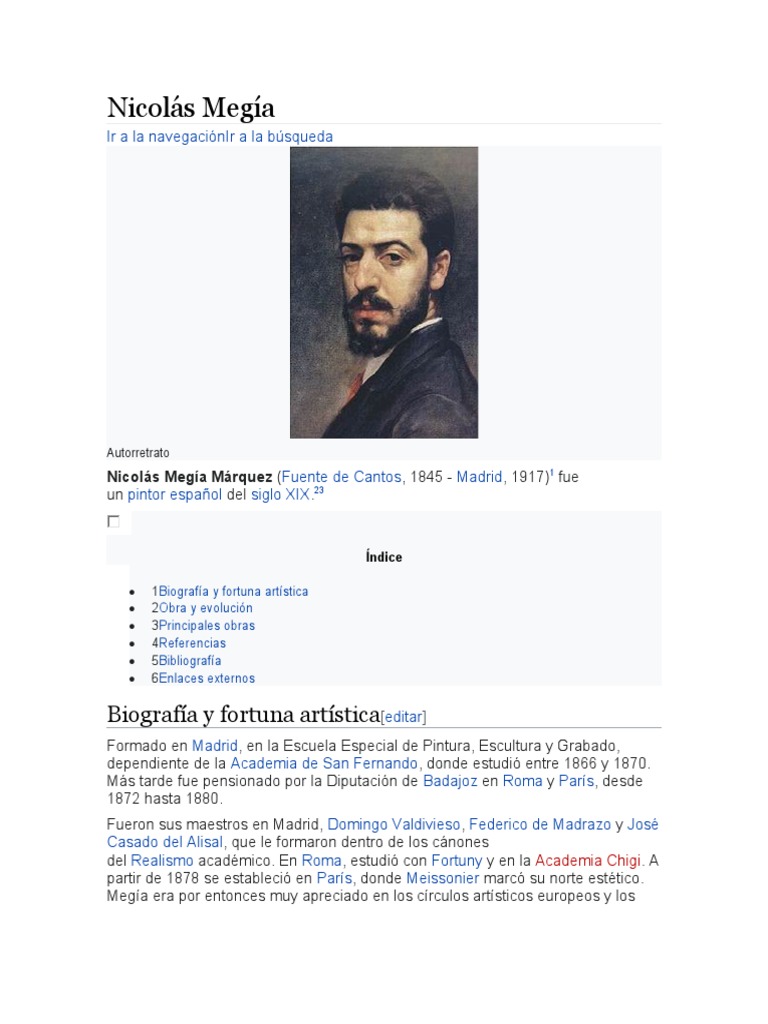 Nicolás Megía: Pintor del Realismo | PDF | Pinturas | Las artes