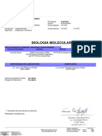 Biologia Molecular: Tipo de Muestra Primaria: Hisopado Nasofaringeo Fecha de Resultado Analisis Metodo Resultados