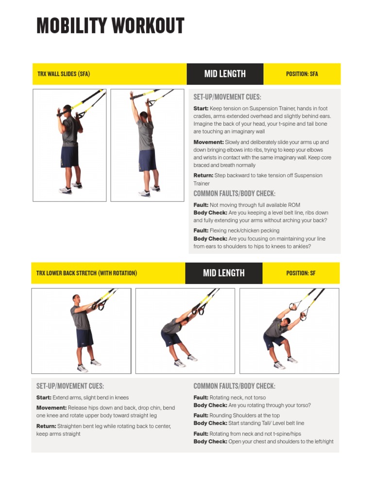TRX Mobility Workout PDF Anatomical Terms Of Motion Arm