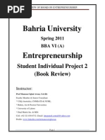 Download Prof Manzoor Iqbal Awan-Entrepreneurship-Bahria University Student Projects Book Review-Spring 2011 by Manzoor Awan SN57911241 doc pdf