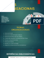 Teorias Organizacionais. Final