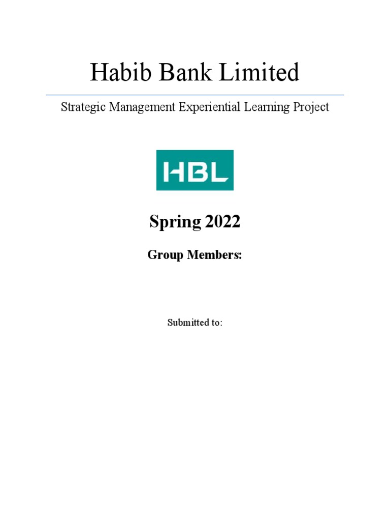Habib Bank Limited: Spring 2022 | PDF | Banks | Strategic Management
